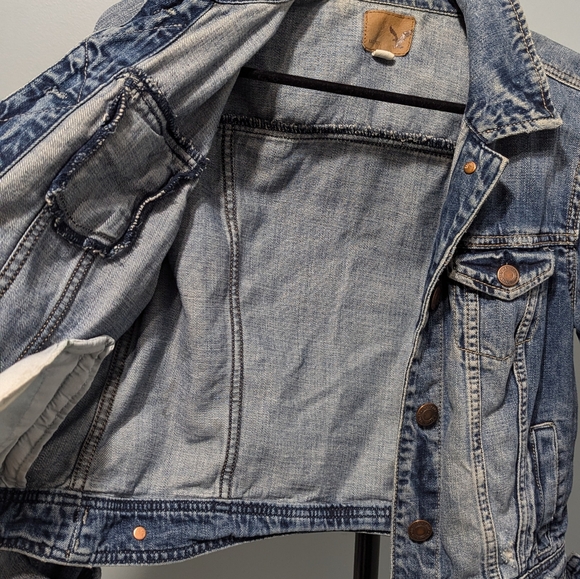 AE ladies cropped denim jacket M - Picture 4 of 6
